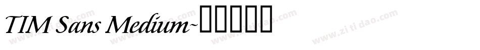 TIM Sans Medium字体转换